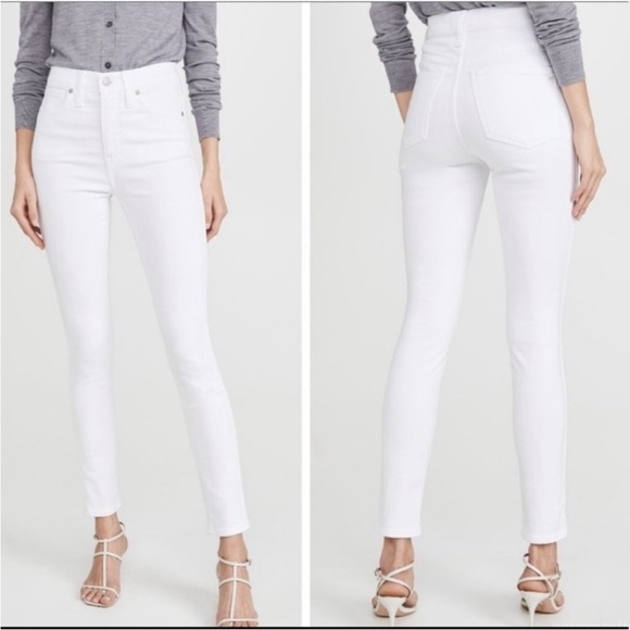 Madewell white high-rise skinny jean size 32 - Picture 1 of 9